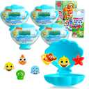 Baby Shark 4 Pack Blind Bag Party Favors - Mini Figures, Stickers & Accessories - Ages 3+