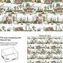 2 x Vnaaem Forest Wrapping Paper 4 Watercolor Holiday Style Gift Wrap Paper Bulk Christmas Tree for Christmas Winter Wedding Baby Shower - 20 X 28 Inches 8 Folded Sheet