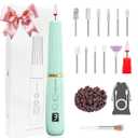 Electric Nail Drill Machine File Efile Set for Acrylic Gel Nails Portable Nail Drill Machine Kit Rechargeable Pedicure Tools for Hand Feet Manicure Pedicure Tools Polishing Set(Blue)