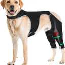 Dog Recovery Sleeve Back Leg Breathable Dog Rear Leg Sleeve for ACL/TPLO Wound Recovery, Adjustable Dogs Pants with Reflective Edge Suitable for Male and Female Pets Cone Alternative,XXL