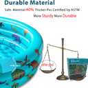 Dinosaur Inflatable Baby Pool - Small Toddler Blow Up 3 Rings Round Pad Pool, Outdoor/Indoor Play Center with Ball Pit & Toys - 48'x12'