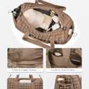 Quilted Travel Duffle Bag for Women Medium Weekender Bag Puffer Overnight Bag Large Soft Puffy Duffel Bag Carry-On Gym Bag Lightweight Personal Item Travel Bag for Trips Business Sport Airplane