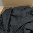 PHF Ultra Soft Waffle Weave Comforter Set Queen Size, 3 Pieces Lightweight Breathable Comfy Bedding Set, Comfy Textured 1 Comforter with 2 Pillow Shams, Black