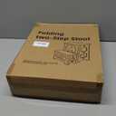 Folding 2-Step Stool for Adults Kids Non-Slip Collapsible Portable Step Stool for Kitchen Home Toilet Bedroom Office Bathroom Rv,Holds 300 Lbs(Grey) (Gray)