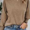 Dokotoo Womens Tops Long Sleeve Tops Shirts 2025 Spring Trendy Business Work Loose Basic T-Shirts (Small)