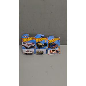 Pack Of 3 Hot Wheels Cars ('69 Corvette Racer, Road Bandit, Morgan Super 3)