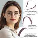 4 x 3PCS No Pressure Headbands for Glasses, Anti-Slip Flexible Plastic Headband, Thin Headbands Hair Band with Teeth for Eyewear for Women Daily Use - Matte Black, Matte Khaki, Matte Brown