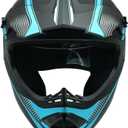 Adult 4 Wheeler Helmet, Motocross Helmet DOT/FMVSS-218 Certification Comfortable and Breathable Full Helmets for Locomotives Used in All Seasons, Medium (Black)
