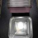 (35-Pack) Pink 8x8 Inch Disposable Aluminum Pans with Plastic Lids,Stickers and Cake Spoons,Square Cake Pans for Parties,Baking Trays,Foil Pans for Holiday Cooking, Parties Meal Prep, Storage