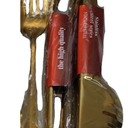 12 Pack Stainless Steel Utensils, Gold