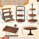 Roowest 6 Pack Wood Cake Stands, Dessert Table Display Set for 260 Cupcakes
