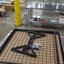 NectaCol 1 Pack 3'x 6' Two-Double Gridwall Panel Display Racks with Sturdy T-Base, Black Grid Wall Panels Display Stand, Display Rack Craft Show, Art Display Stand