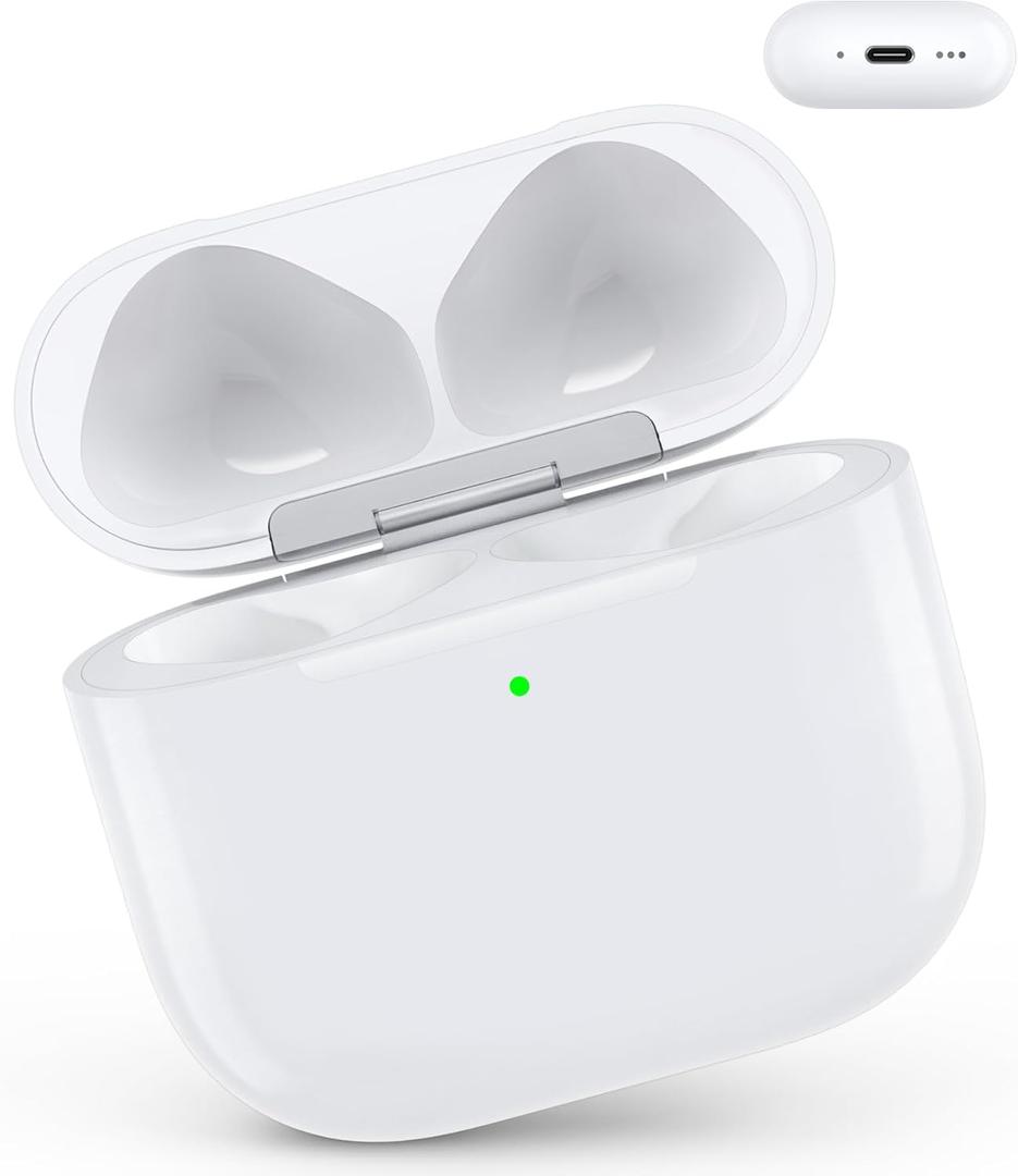 Wireless Charging Case Compatible with AirPods 4, Replacement Case for AirPods 4 with Bluetooth Pairing Sync Button, Earbuds Not Included (USB-C Port)