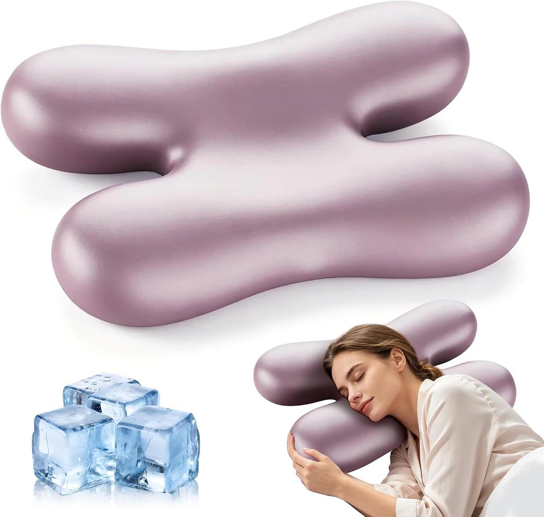 Side Sleeper Pillow for Anti Wrinkle, Purple