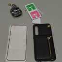 for Samsung Galaxy S24 Case with Card Holder, [Kickstand Function] PU Leather Zipper Crossbody Wallet Case with Lanyard Strap for Galaxy S24, Black