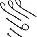 200 Pack Bulk KOOWIN Small 6 inch Nylon Plastic Cable Zip Ties Wire Wraps White