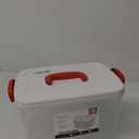 Tribello Clear Plastic Storage Bins with Lids and Handle Stackable Storage Bins, 9 Quarts