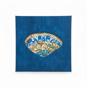 CA 12X12 BLUE SEA SHELLS CVS