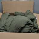 WRENSONGE Queen Comforter Set - 3 Pieces Prewashed Olive Green Comforter Soft Lightweight for All Seasons,Down Alternative Comforters Queen Size with 2 Pillow Shams