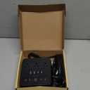 JACKYLED Alarm Clock with 4 USB Chargers Power Strip 3 Outlets 1700J Surge Protector Nightstand Dimmable Digital Clock with Dual Alarm and Snooze Function for Bedroom, Full Screen LED Display (Black)