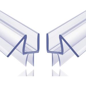 2-Pack Butecare Frameless Shower Door Bottom Seal for Glass Doors Stop Shower Leaks and Create a Water Barrier (3/8 x 39)