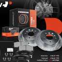 A-Premium 10.23 In(259.8 mm) Rear Brake Rotors & Ceramic Pads Kit, 6-Pack | Compatible with Acura and Honda Models - CL 1998-1999, Accord 1998-2002, 2.3L