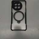 for Oneplus 13r Case with Ring Stand Holder Compatible with Accessories Like The Magsafe Charger,Wallet,car Mount.Soft TPU Bumper + Acrylic Back Airbags Shookproof Drop Protection,Stand Black