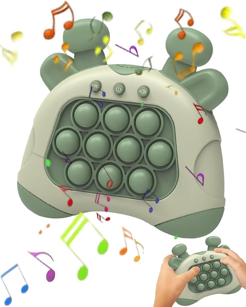 Quick Push Bubble Game, Finger Toys Fast Push Bubble Game- Improve Reaction Speed and Reflexes, Fast Pop It Game, Bubble Pop Game, Parent-Child Interaction Pop Game Fidget Toy Essen (Green)