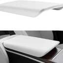 BASENOR Upgraded Tesla Model S Model X Center Console Cover Non-Slip TPE Armrest Cover [No Logo] Protector Armrest [Proprietary Design] 2021-2026 Tesla Interior Accessories White