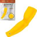 B-Driven Sports Compression Arm Sleeve For Men Women Youth - Solid Single, XXXX-Small (Yellow, M)