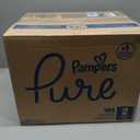 Pampers Pure Baby Diapers, Size 2 (12-18 lbs), 186, Up to 100% Leakproof, Premium Hypoallergenic Soft Diapers