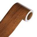YENHOME 3"X590" Peel and Stick Mirror Frame Wood Wallpaper Border Peel and Stick Bathroom Mirror Frame Border Brown Wood Grain Tape for Mirrors Bulletin Board Border Trim Mirror Border Peel and Stick