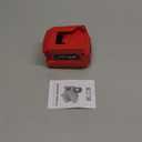 Kzreect 220W Power Inverter Compatible with Milwaukee 18V Batteries (Battery Not Included), DC to 110V AC Converter with 1 AC Outlet, USB-C, Dual USB-A & 400LM LED Outdoor, Camping & Emergency Use (Red)