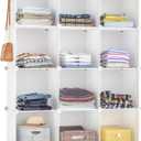 HOMIDEC Closet Organizer, 12-Cube Closet Organizers and Storage, Portable Closet Shelves, Clothing Storage (White)