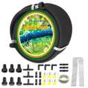 Phaxiwho 1/2 inch Round Rubber Garden Soaker Hose 100FT，Heavy Duty Water Soaker Hoses with Connectors Drip Hose irrigation hose for Vegetable Gardens, Flower Beds, Lawns, and Plants (100FT)