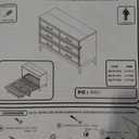 AFI, Santa Fe Full Murphy Bed Chest with 6" Mattress & Built-in USB Charger, Grey