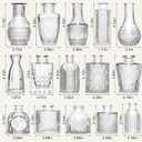 Arme 16Pcs Glass Bud Vase SetSmall Flower Vase for Centerpieces Clear Bud Vases in Bulk Mini Vintage Vase for Rustic Wedding Decorations  Clear-16pcs, 16 Pcs