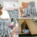 Everlasting Comfort Soft & Comfortable Arctic Blue Faux Fur Throw Blanket for Couch - (50"x65") Minky & Fluffy Fall Blankets & Throws, Plush Fuzzy Cover for Bed, Sofa & Living Room - Cozy Home Decor