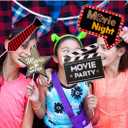 BESTOYARD Movie Night Party Photo Booth Props Set of 21 Kit Birthday Photo Booth Props Kit, Prom Photobooth Props, Funny Props Movie Star Night Party Shower Supplies