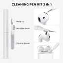 2 x AhaStyle AirPods 4 Case Cover with Secure Lock Clip, Cute Music Headset Design for AirPods 4th Generation with Cleaning Kit Soft Silicone Protective Cover Skin for Apple AirPods 4 2024 Charging Case (Dark Gray)