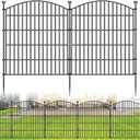 10 Panels Decorative Garden Fence - 32 in (H) x 23.6 ft (L) No Dig Dog Fence Outdoor for Yard, Rustproof Tall Garden Fencecing Panels, Animal Barrier Suitable for Yard Border, Patio, and Outdoor Use