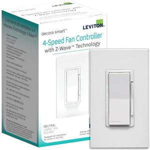 Leviton Decora Smart Fan Speed Controller, Z-Wave Plus, ZW4SF