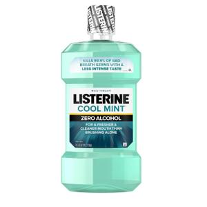 Listerine Zero Mouthwash, Clean Mint, 50.7-Ounce (1.5 L)