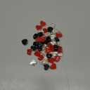 MECCANIXITY Resin Heart Charm, Valentine Love Heart Pendants Transparent Keychains Charm for DIY Jewelry Making Bracelet Necklace Earrings Party Decoration (0.65"x0.67", Black/Red/Transparent)