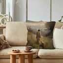 3 x He is Risen Easter Throw Pillow Covers - Christian Religious Easter Lamb Decor, Esus and the Lost Lamb Religious Pillow Covers for Home Bedroom Couch