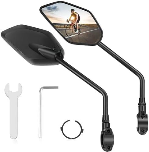 Amazon.com : Bike Mirror Handlebar Mount Adjustable 1 Pair, Electric Bike Mirrors for Handlebars Long Stem, Bike Mirrors for Ebike, Ebike Mirrors with HD Lens, Electric Scooter Mirrors for Bicycle, Ebike Accessory : Sports & Outdoors