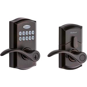 Kwikset SmartCode 955 Pembroke Light Commercial 10-Button Keypad Electronic Lever, Featuring Convenient Keyless Entry, 3-Year Battery Life and High Traffic Durability Venetian Bronze