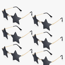 Konohan 6 Pairs Rimless Star Shape Sunglasses Disco Glasses Pentagram Sun Glasses for Halloween Bar Party Supplies Night Club