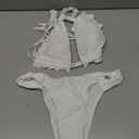 MISSGUIDED Triangle Knot Detail Halter Neck Brazilian Cut Tie Side Bikini Set,  Size S