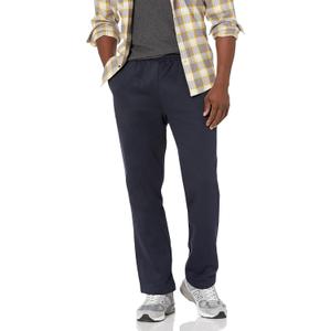 Amazon Essentials Men's Relaxed Straight Leg Fleece Open Bottom Sweatpant, Large